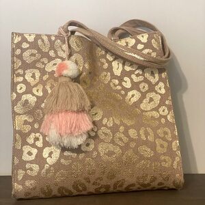 Stylish‎ Gold and Tan Tote Bag